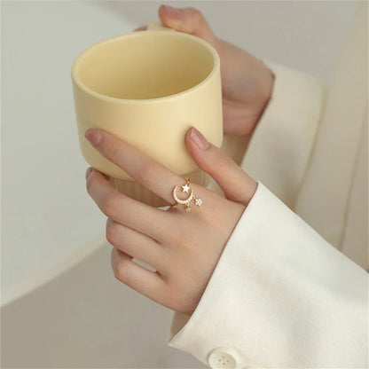 Celeste Noir Lunar Charm Ring