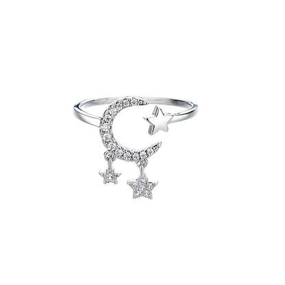 Celeste Noir Lunar Charm Ring